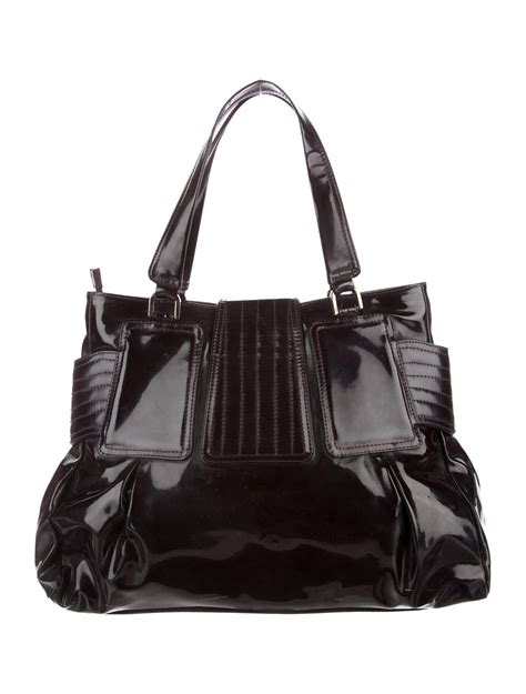 versace vintage patent leather hand shoulder bag|Versace shoulder bag price.